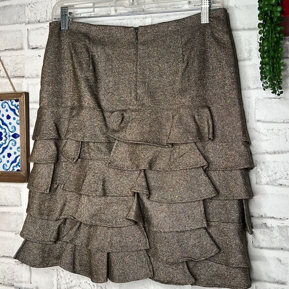 Talbots Tiered Ruffled Wool Skirt Size 6 Petite - Picture 4 of 8